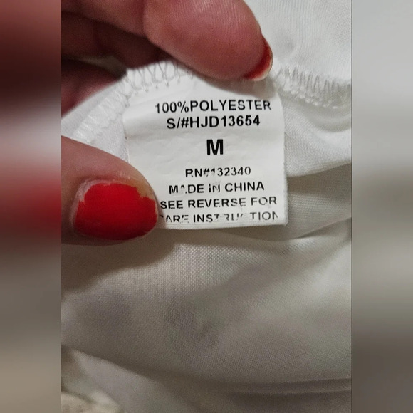 Deja Vu cream lace and chiffon strapless mini dress. Size medium - Picture 8 of 8